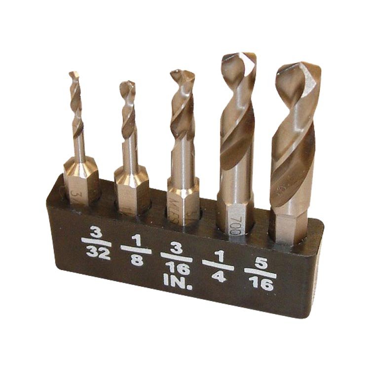 5 Piece Adjustable Countersink Drill Bit Set With Depth Stop 5-Piece Countersink Drill Bit Set - Adjustable Wood Drill Bits With Depth Stop Woodworking Drill Set