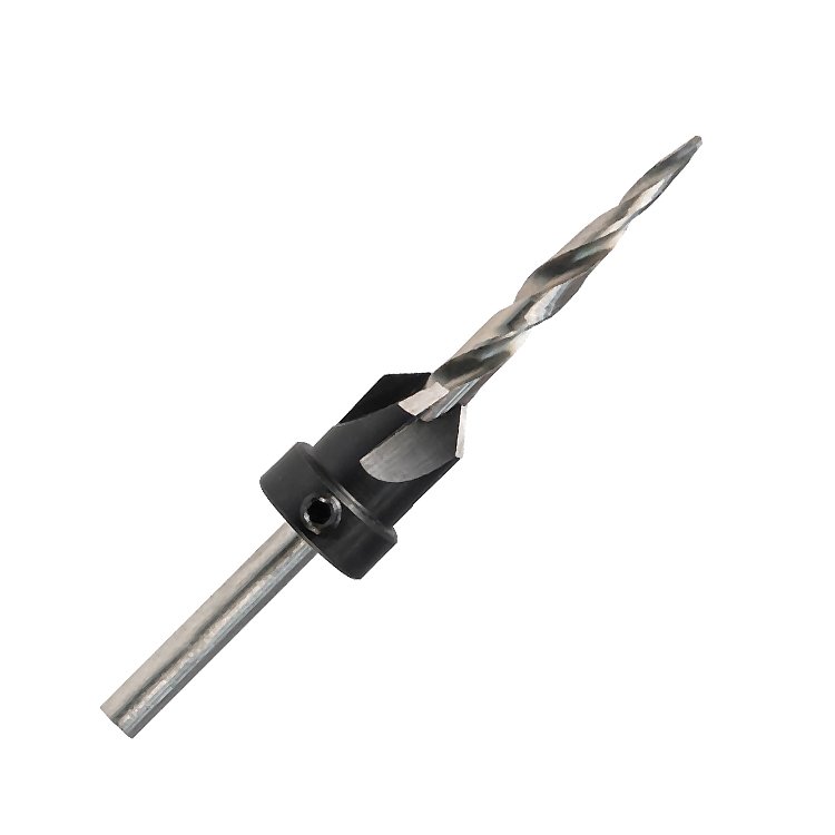 Round Shank 4 Flute HSS Wood Countersink Taper Drill Bit 