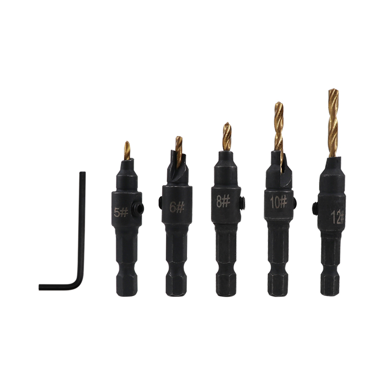 5pcs HSS Countersink Drill Bit 