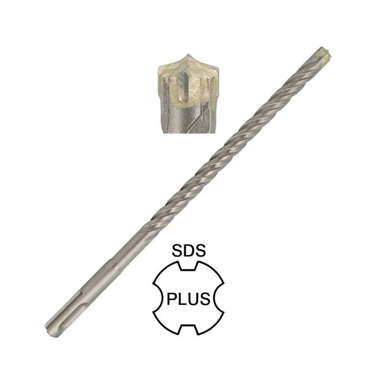 Carbide Cross Centric Tip 4 Cutters 4 Flutes SDS Plus Hammer Drill Bit for Concrete Block Brick Wall 