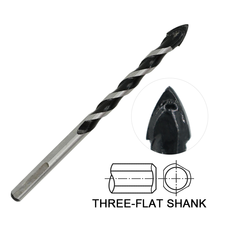 Triangle Shank Carbide Tip Multi Material Drill Bit 